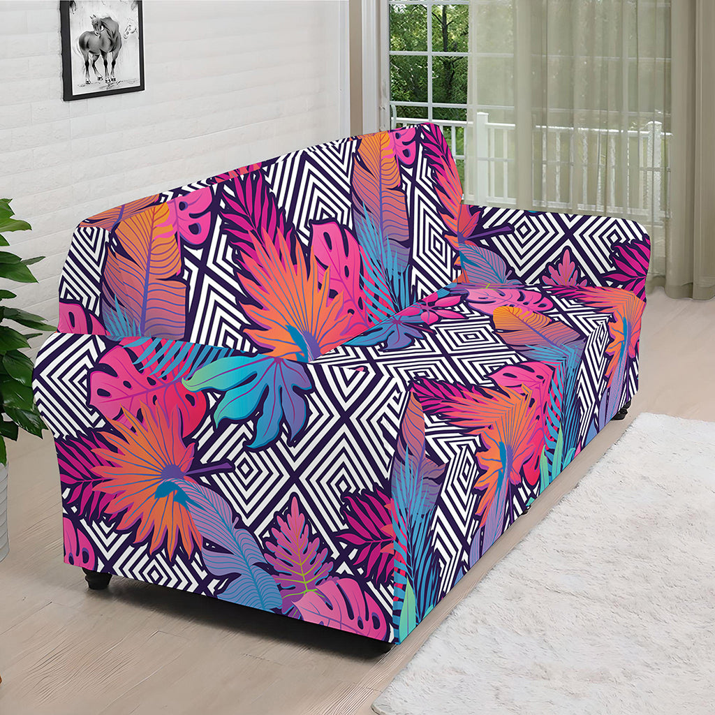 Psychedelic Tropical Aloha Pattern Print Sofa Cover