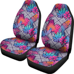 Psychedelic Tropical Aloha Pattern Print Universal Fit Car Seat Covers