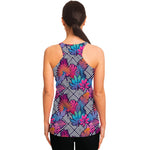 Psychedelic Tropical Aloha Pattern Print Women's Racerback Tank Top