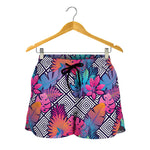 Psychedelic Tropical Aloha Pattern Print Women's Shorts