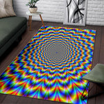 Psychedelic Wave Optical Illusion Area Rug GearFrost