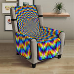 Psychedelic Wave Optical Illusion Armchair Protector