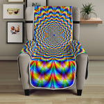 Psychedelic Wave Optical Illusion Armchair Protector