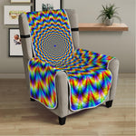 Psychedelic Wave Optical Illusion Armchair Protector