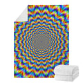 Psychedelic Wave Optical Illusion Blanket