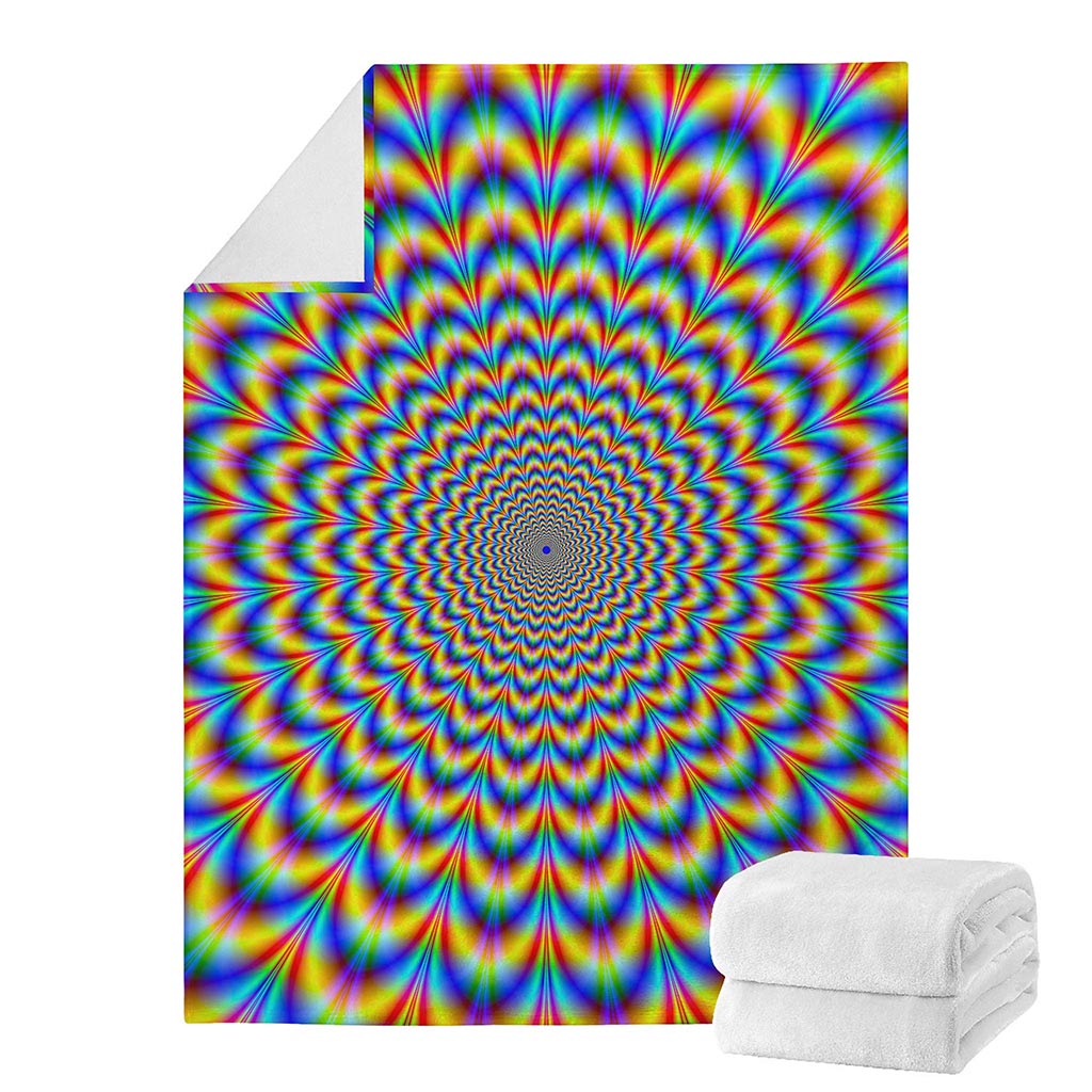 Psychedelic Wave Optical Illusion Blanket