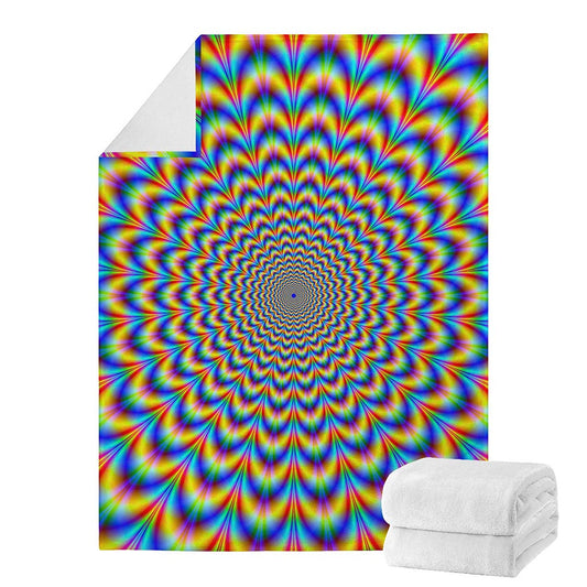 Psychedelic Wave Optical Illusion Blanket