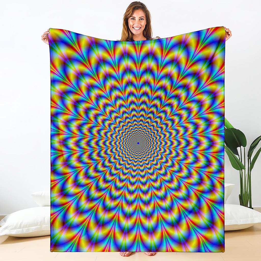 Psychedelic Wave Optical Illusion Blanket