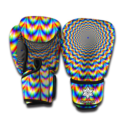 Psychedelic Wave Optical Illusion Boxing Gloves