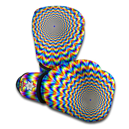 Psychedelic Wave Optical Illusion Boxing Gloves