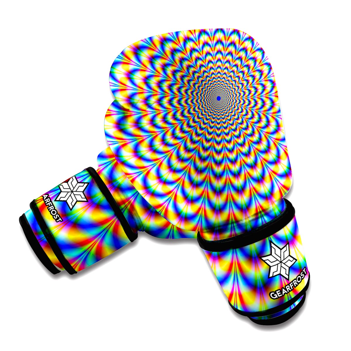 Psychedelic Wave Optical Illusion Boxing Gloves