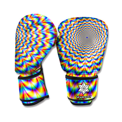 Psychedelic Wave Optical Illusion Boxing Gloves