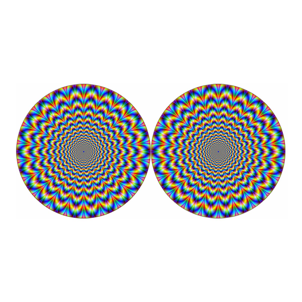 Psychedelic Wave Optical Illusion Car Coasters