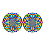 Psychedelic Wave Optical Illusion Car Coasters