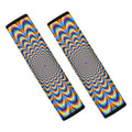 Psychedelic Wave Optical Illusion Car Seat Belt Covers
