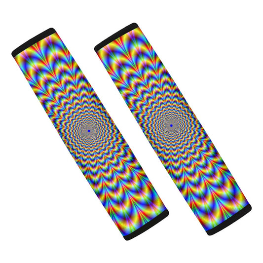 Psychedelic Wave Optical Illusion Car Seat Belt Covers