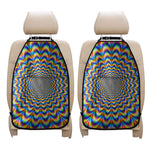 Psychedelic Wave Optical Illusion Car Seat Organizers