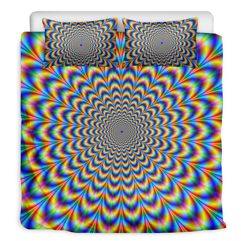 Psychedelic Wave Optical Illusion Duvet Cover Bedding Set