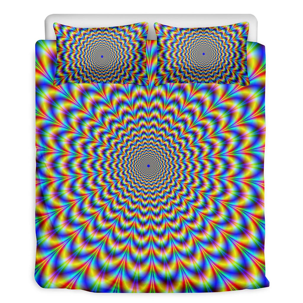Psychedelic Wave Optical Illusion Duvet Cover Bedding Set