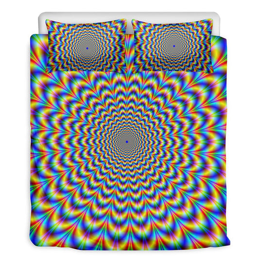 Psychedelic Wave Optical Illusion Duvet Cover Bedding Set