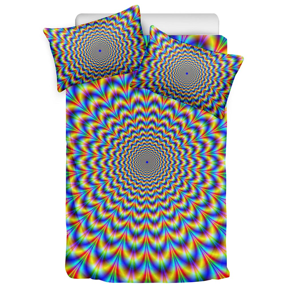 Psychedelic Wave Optical Illusion Duvet Cover Bedding Set