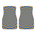 Psychedelic Wave Optical Illusion Front Car Floor Mats
