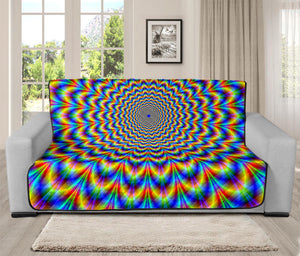 Psychedelic Wave Optical Illusion Futon Protector