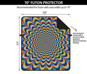 Psychedelic Wave Optical Illusion Futon Protector