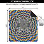 Psychedelic Wave Optical Illusion Futon Protector