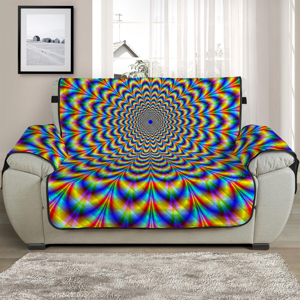 Psychedelic Wave Optical Illusion Half Sofa Protector