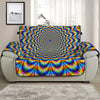 Psychedelic Wave Optical Illusion Half Sofa Protector