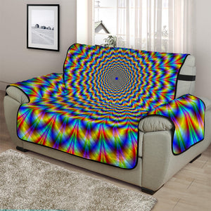 Psychedelic Wave Optical Illusion Half Sofa Protector