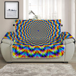 Psychedelic Wave Optical Illusion Half Sofa Protector