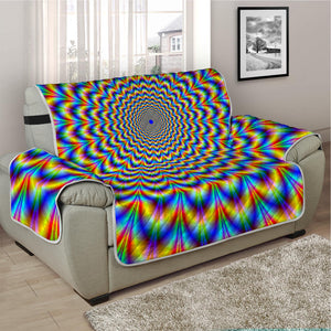 Psychedelic Wave Optical Illusion Half Sofa Protector