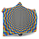 Psychedelic Wave Optical Illusion Hooded Blanket