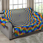 Psychedelic Wave Optical Illusion Loveseat Protector