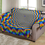 Psychedelic Wave Optical Illusion Loveseat Protector