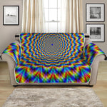 Psychedelic Wave Optical Illusion Loveseat Protector