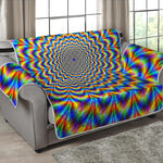 Psychedelic Wave Optical Illusion Loveseat Protector