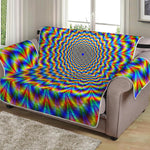 Psychedelic Wave Optical Illusion Loveseat Protector