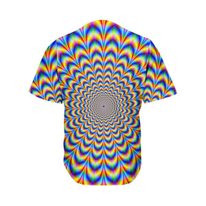 Psychedelic Wave Optical Illusion Men's Baseball Jersey