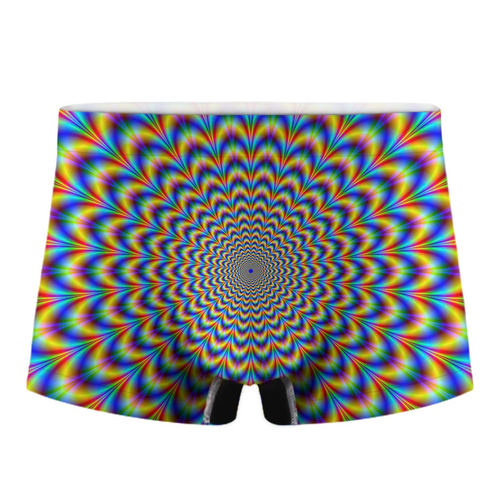 Psychedelic Wave Optical Illusion Men's Boxer Briefs