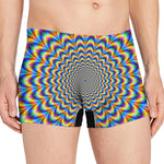 Psychedelic Wave Optical Illusion Men's Boxer Briefs