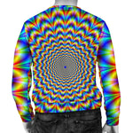 Psychedelic Wave Optical Illusion Men's Crewneck Sweatshirt GearFrost