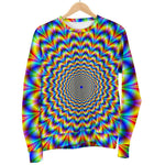 Psychedelic Wave Optical Illusion Men's Crewneck Sweatshirt GearFrost