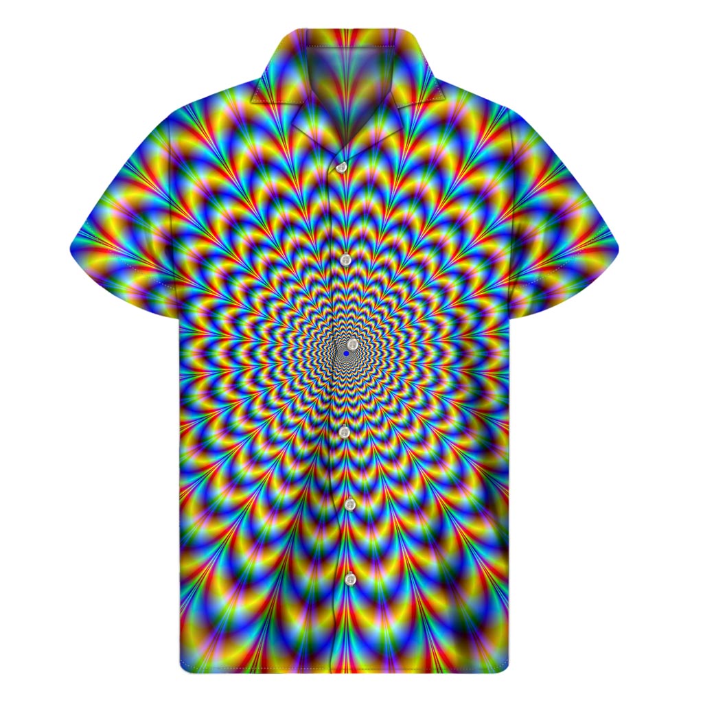 Psychedelic Wave Optical Illusion Men's Short Sleeve Shirt