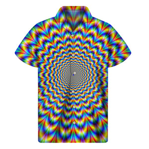 Psychedelic Wave Optical Illusion Men's Short Sleeve Shirt