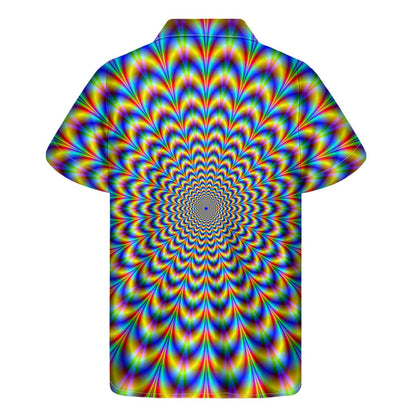 Psychedelic Wave Optical Illusion Men's Short Sleeve Shirt