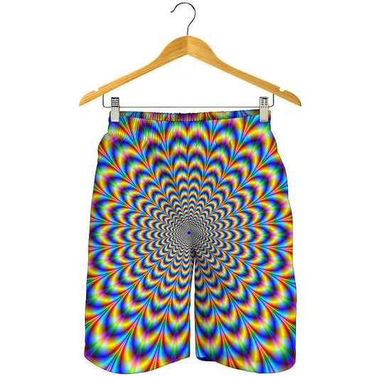 Psychedelic Wave Optical Illusion Men's Shorts