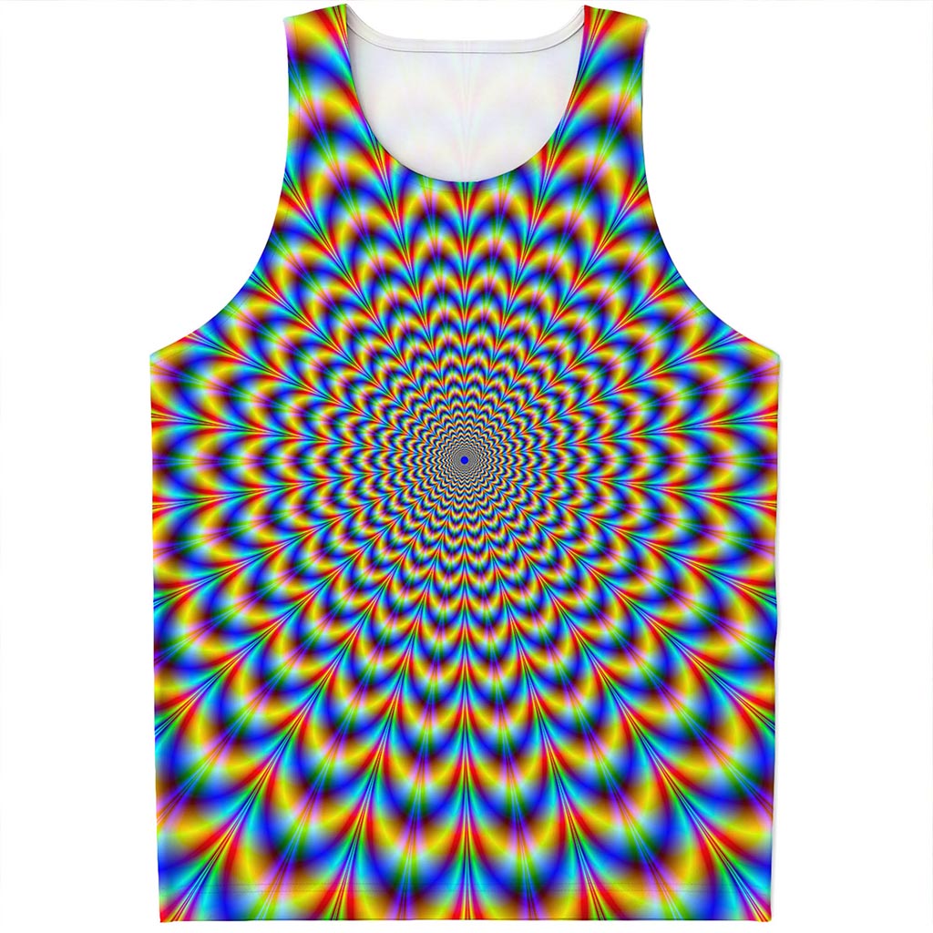 Psychedelic Wave Optical Illusion Men's Tank Top